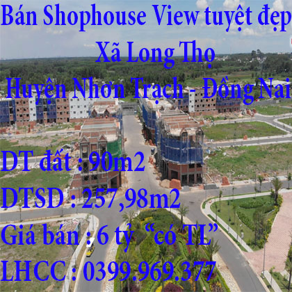 Bán Shophouse Xã Long Thọ, Huyện Nhơn Trạch, Đồng Nai giá tốt nhất khu vực