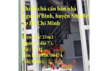 Chính chủ cần bán nhà Nguyễn Bình, huyện Nhà Bè, tp Hồ Chí Minh