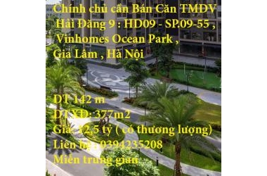 Chính chủ cần Bán Căn TMDV Hải Đăng 9 : HD09 – SP.09-55 , Vinhomes Ocean Park , Gia Lâm , Hà Nội