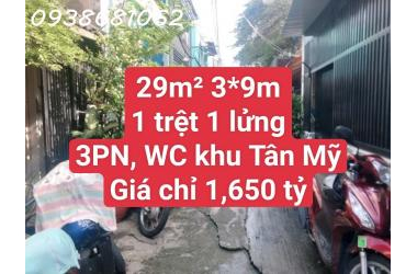 Nhà bán nhanh rẻ nhất khu vực, 4*11 44m2 Lê Văn Lương, Phường Tân Hưng, quận 7 chỉ 2,3 tỷ