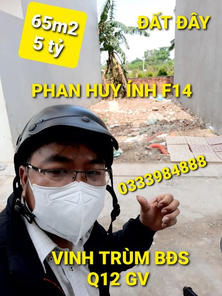 ối GIỜI ơi - ĐẤT 65M2 HXH có 5tỷ Phan Huy Ích Phường 14 Gò Vấp TPHCM