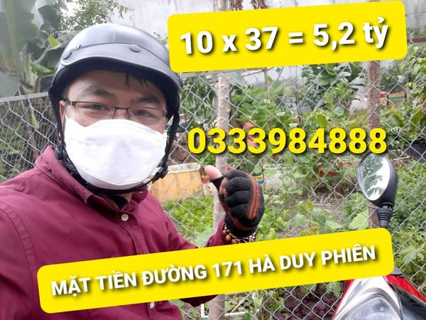 CƠ HỘI - Xả Lô 10x37 chỉ 5 tỷ Đường 171 Bình Mỹ Củ Chi TPHCM