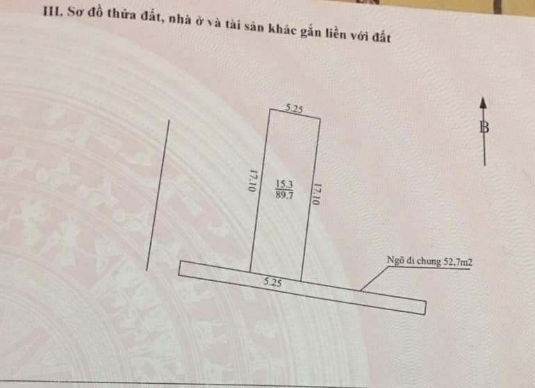 BÁN ĐẤT TẶNG NHÀ 3 TẦNG - CHỈ HƠN 40TR/M2 - NGÕ THÔNG THOÁNG.90 m.Giá 3.8 tỷ Hoàng Mai