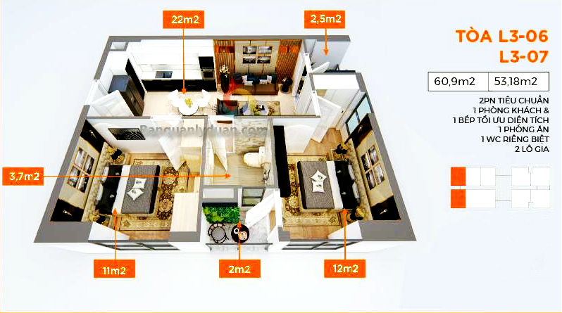 Bán căn hộ chung cư 53m2 giá 1ty5 tại trung tâm quận Long Biên