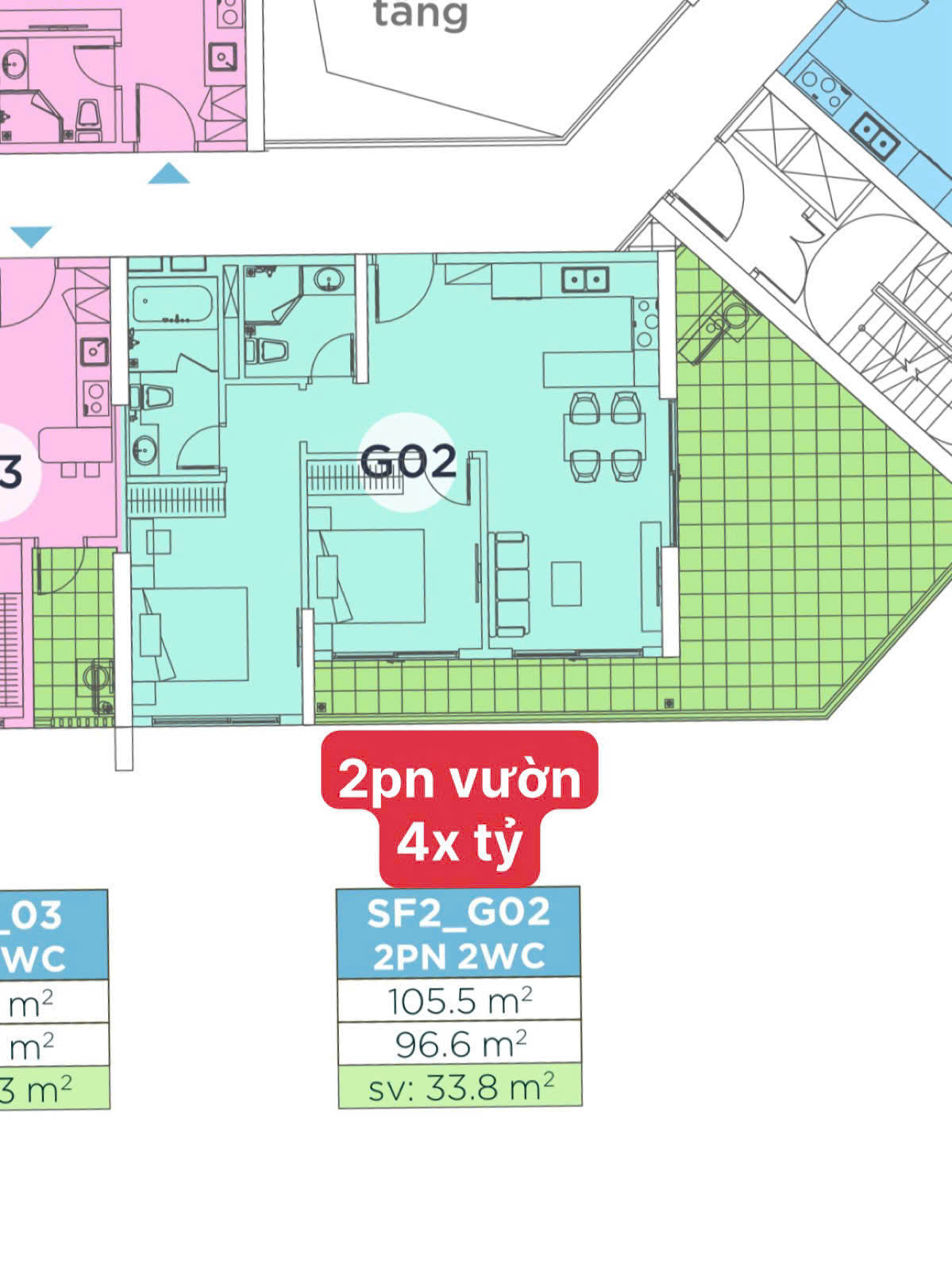 SKY FOREST 2PN VỚI 33m2 SÂN VƯỜN - 7/2025 NHẬN NHÀ MỚI - KHÔNG GIAN SỐNG XANH MÁT