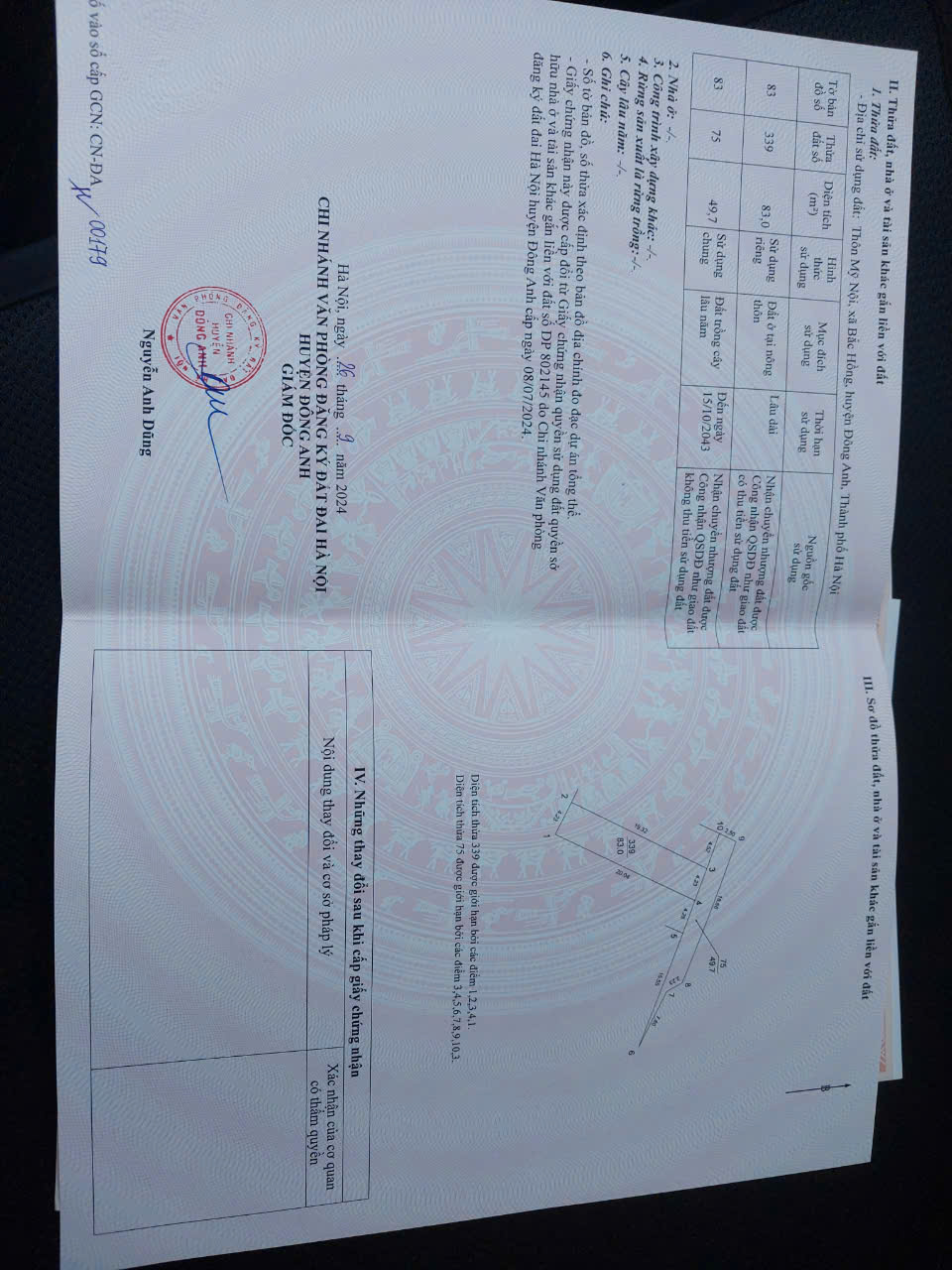 BÁN ĐẤT MỸ NGỘI, BẮC HỒNG, ĐÔNG ANH. GẦN VD3, NHÀ GA BẮC HỒNG