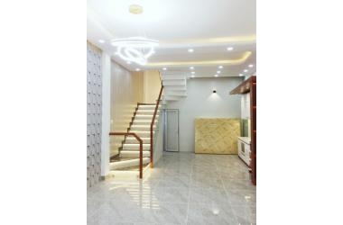 Mua đất tặng nhà trệt lầu, gần mặt tiền Phan Văn Trị, 48m2, Hẻm thông chỉ 4.8 tỷ có TL
