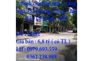 Em cần bán nhà chính chủ số 17e2 mặt ngõ 332 Hoàng Công Chất, Bắc Từ Liêm, HN