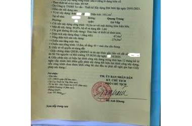 BÁN ĐẤT QUANG TRUNG 5X21 HXH GẦN CHỢ HẠNH THÔNG TÂY GÒ VẤP 5,2 tỷ, rẻ hơn thị trường 2 tỷ
