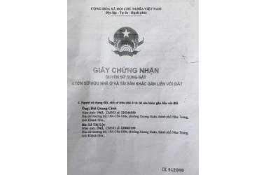 Cần bán căn nhà vị trí đẹp tại Khánh Hoà