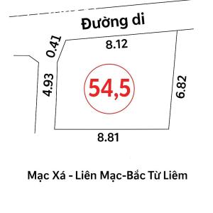 Bán Đất Lô Góc Đẹp - Mạc Xá, Liên Mạc -Giáp Thụy Phương - Bắc Từ Liêm - Giá Cực Tốt