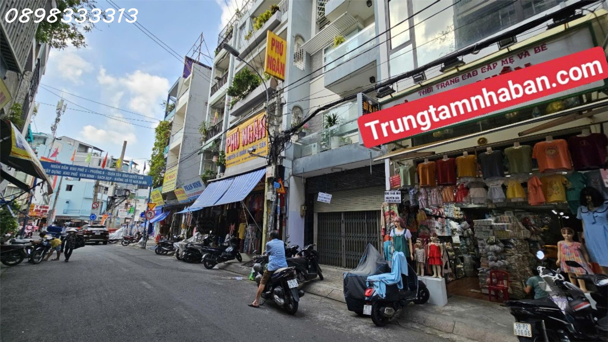Mặt tiền 6 tầng Chợ Sỉ Áo Quần, 9 Tân Xuân, Phường 8, Quận Tân Bình, Giảm mạnh còn 23,5 tỷ,Có thang máy, nội