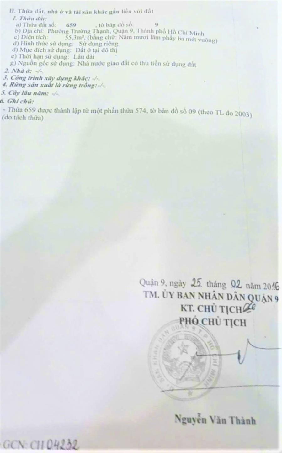 NHÀ ngay UBP. PHÚ HỮU, Tp TĐ, 4 TẦNG mái bằng, HẺM 9M – SHR – Gía CHỈ 6,6ty. LH 0909185988