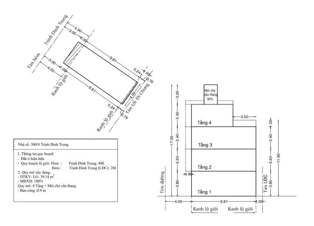 NHÀ TRỊNH ĐÌNH TRỌNG QUẬN TÂN PHÚ  4 X 11, HẺM ÔTÔ TRÁNH, NHỈNH 5 TỶ