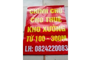 CHÍNH CHỦ CẦN CHO THUÊ GẤP KHO,XƯỞNG DT 1OOM ĐẾN 3OO M HOÀNG MAI