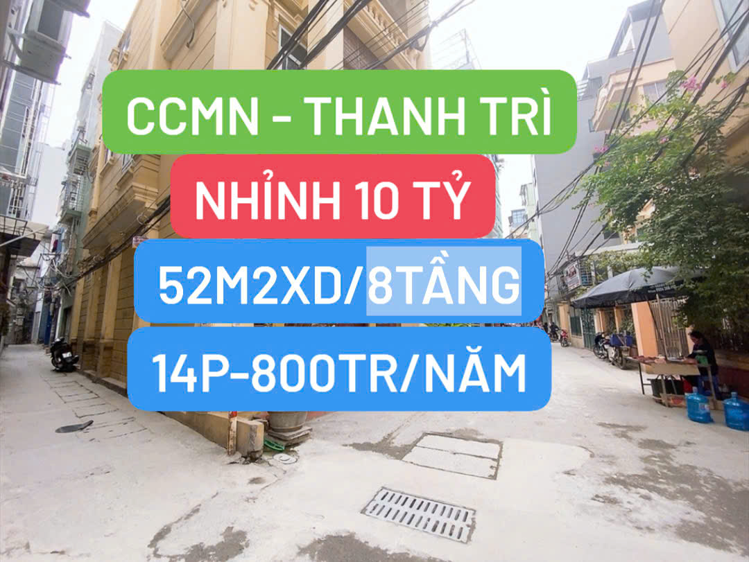 Bán CCMN -Văn Quán - DT 54M2 -MT 4M - 8 T-14P-Nhỉnh 10 tỷ, full nội thất, gọi ngay: 0913 467 ***
