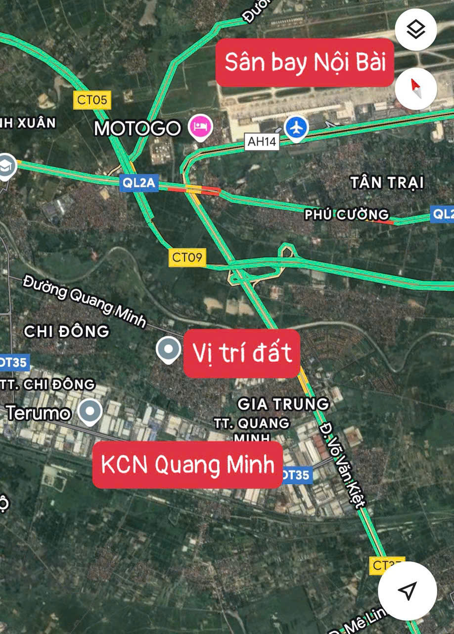 Bán đất Quang Minh tổ2, gần bìa làng, KCN, Đường 48, Công Trình Nhà Ở Ven Sông, Đi HN 20'
