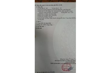 Chính chủ cần bán đất sổ đỏ thổ cư chính chủ Phường Bình Đa, Thành phố Biên Hòa, Đồng Nai