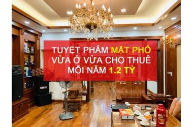 BÁN NHÀ MẶT PHỐ HOÀNG VĂN THÁI: VỪA Ở VỪA CHO THUÊ 1.2 TỶ/NĂM, 10 TẦNG, THANG MÁY